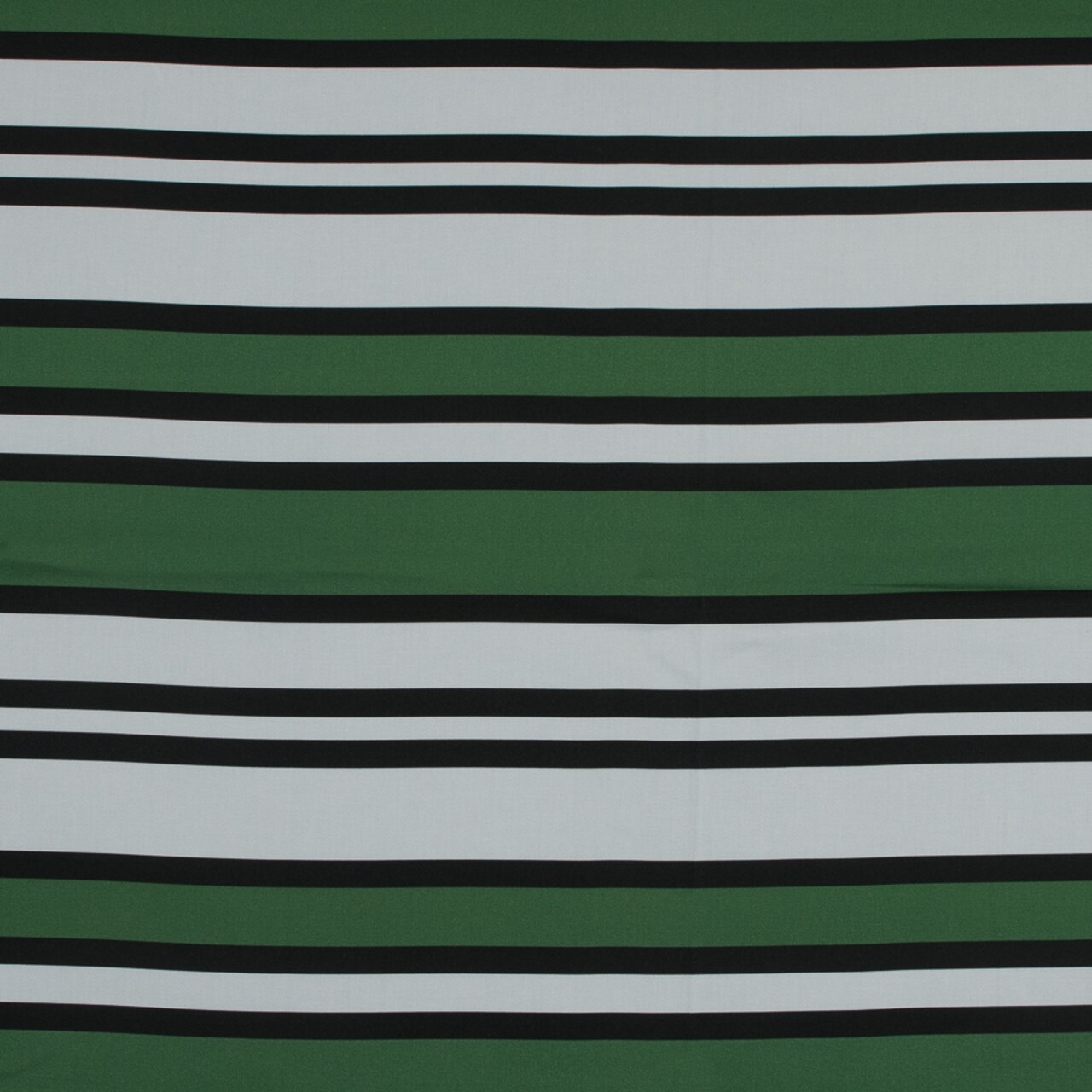 1 Yard Stretch Cotton Sateen - Green and White Stripes - Aina Stripe Print Fabric